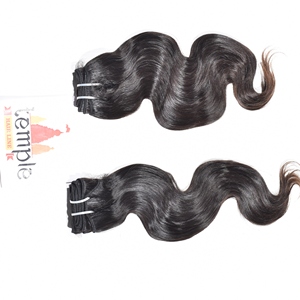 Extensiones de cabello humano de onda profunda, lote de 100%, procesamiento alineado de cutícula, sin máquina, de doble trama - Product Image 2
