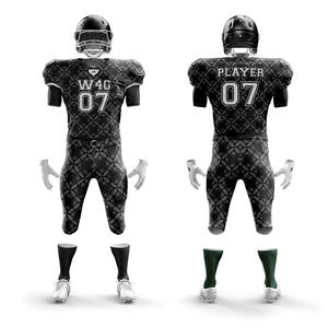 Uniformes de Fútbol Americano Personalizados, Conjunto de Camiseta y Pantalones Cortos, Transpirable, 100% Poliéster, Secado Rápido, Tallas Grandes, Uniformes Unisex, Bajo Impuesto - Product Image 3