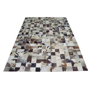 Tapis en cuir véritable de haute qualité, style moderne, 100% cuir véritable, poils naturels brodés, cuir cousu naturellement, pour usage domestique - Product Image 1