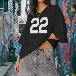 Camiseta negra de talla grande con cuello en V y fútbol americano, ropa de calle estampada, Top de manga corta de malla, logotipo personalizado, transpirable, Anti-UV - Product Image 5
