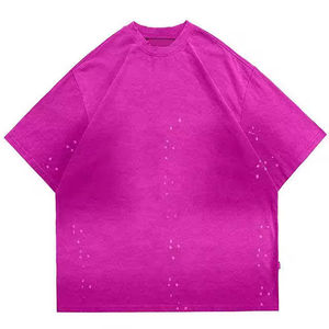 T-shirt Homme Noir Vintage 2026 OEM de Haute Qualité, Lavage Acide, Streetwear Uni, Séchage Rapide - Product Image 6