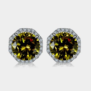 925 Designer Stud Meilleure Qualité Déclaration Boucle D'oreille À La Main En Argent Sterling 925 Jaune Quartz Blanc Topaze Gemme pour Les Mariages - Product Image 1