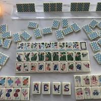 Joyful Side Mahjong américain de luxe, tuiles en acrylique blanc monocouche peintes à la main, jeu de société pour 4 joueurs, divertissement