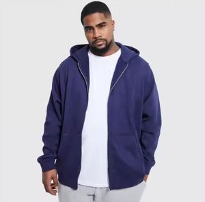 Sweat à capuche court 100 % coton molletonné avec fermeture éclair intégrale, logo personnalisé sérigraphié, pour homme, thermique, vente en gros, saison hiver - Product Image 4