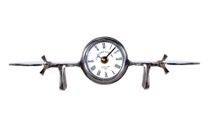 Reloj de Mesa Decorativo con Forma de Avión, Modelo de Aviación, Aluminio Ligero, Diseño Costero, 34.3Lx7.6Wx11.4H cm - Product Image 2
