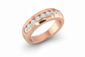Modern Channel Set Diamond Anniversary <b>Band</b> <b>Ring</b> For Women's - Product Image 3