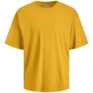 T-shirt à manches courtes en coton confortable jaune exclusif - Product Image 1