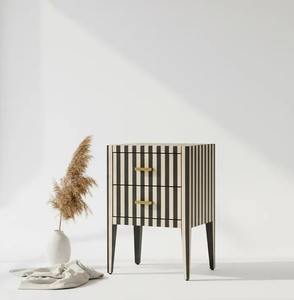 โต๊ะกาแฟลายกระดูกสีดำขาว งานฝีมือ ตกแต่งบ้านสไตล์บูติกและห้องนั่งเล่น เป็นมิตรกับสิ่งแวดล้อม ราคาพิเศษ - Product Image 1