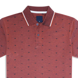 100% coton de haute qualité écologique solide motif rouille imprimé Piqué pour polo tissu teint uni pour tenue décontracté avant - Product Image 2