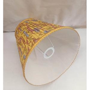 ผ้าลินินผ้าฝ้ายพิมพ์ลาย Ikat สีเหลืองสีแดงสีชมพูสวยงามทันสมัยทำด้วยมือ E27แหวนด้านบน - Product Image 6