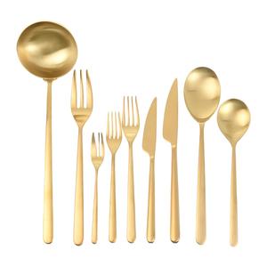 Juego de cubiertos chapados en oro de Metal tradicional con mango de diseñador para vajilla de boda, juegos de cubiertos para comer, artesanías - Product Image 6