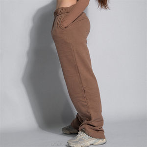 Nouveautés Pantalons de survêtement pour femmes en coton imprimé avec logo Pantalons de survêtement taille haute pour femmes Pantalons de survêtement amples Pantalons décontractés - Product Image 6