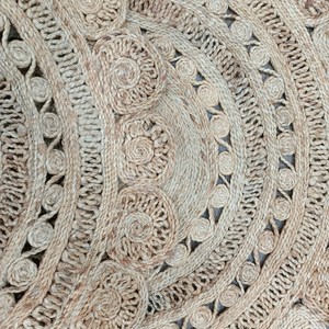 Alfombra de yute tejida a mano alfombra ecológica para puerta forma de Color personalizado plegable hogar sala de estar restaurante Resort granja decoración al por mayor - Product Image 4