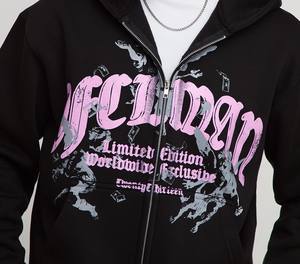 Sweat-shirt à Capuche Slim Fit en Coton 500 Gsm pour Homme, Taille Plus, Unisexe, Logo, Sérigraphie de Haute Qualité - Product Image 5