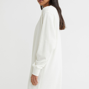 Wholesale <b>Women's</b> <b>Long</b> <b>Sleeve</b> Oversized Pullover Sweatshirt 100% Cotton Knitted <b>Sport</b> <b>Top</b> for Running - Product Image 4