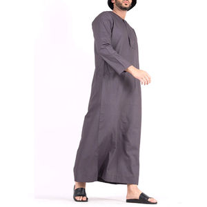 Jubbah Islámica al por Mayor 2026, Daffah Thobe para Hombres Musulmanes, Vestido Abaya Árabe Saudí, Vestido Abaya de Manga Larga - Product Image 4