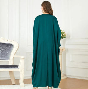 Dubai Custom Made Women's Abaya Stylish Islamic Clothing Golden Ribbon Work <b>KAFTAN</b> MAJU OE Traditional Muslim Casual Breathable - Product Image 5