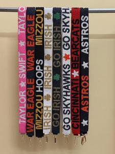 Sangle de sac à main perlée artisanale, élégante et durable, accessoire de sac à bandoulière avec un travail de perles complexe, idéale pour personnaliser les sacs à main - Product Image 2