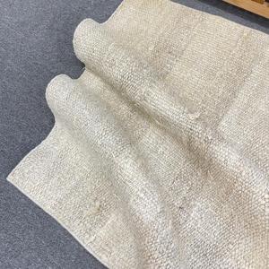 Tapis turc vintage 2,6x3,8 pi (78x115 cm), tapis patchwork blanc et gris - Product Image 4