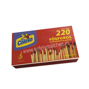 Premium Indian Kitchen <b>Matches</b> with 240 <b>Long</b> Sticks, Plain Friction Side, 118x65x25 mm, Printed Logo, Safe Lighting Use - Product Image 6