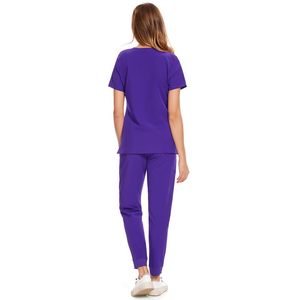 Logotipo personalizado Impresión Hospital Enfermería Hospital Personalizado Moda uniformes conjuntos, cuello alto, manga corta - Product Image 2