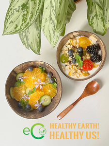 ¡Mejor vendido 2025! Tazones de cáscara de coco natural del fabricante para ensalada/tazón de coco Vietnam con logotipo y diseño personalizado a pedido - Product Image 3