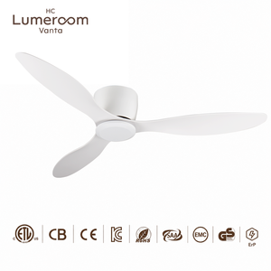 Ventilateur de plafond encastré 52 pouces sans lumière, profil bas, avec télécommande, moteur DC silencieux, blanc - En stock aux États-Unis - Product Image 4