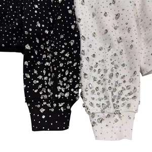 เสื้อฮู้ดซิปประดับคริสตัลวิบวับ ทรงโอเวอร์ไซส์ สไตล์สตรีทแวร์ ผ้าฟลีซ ปักโลโก้ได้ตามต้องการ สำหรับผู้ชาย - Product Image 4