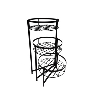 Meilleure vente de jardinière ronde en Nickel avec support noir mat, taille Standard, ensemble de 3 pour la décoration de la maison - Product Image 6