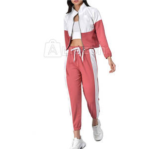 ชุดวอร์มผู้หญิงผ้าฝ้ายสีพื้นชุดวอร์ม100% ชุดวอร์มสำหรับผู้หญิงดีไซน์ล่าสุด - Product Image 4