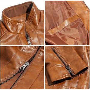 เสื้อแจ็กเก็ตหนังขี่รถจักรยานยนต์2025ปกติคอตั้งพิมพ์ลายปักโลโก้ด้านหน้าแบบรูดซิปขึ้นสำหรับทุกเพศ - Product Image 4