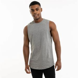 High Quality Custom <b>Men's</b> Gym Workout <b>Vest</b> Tank Top Knitted <b>Black</b> Color Sleeveless Fitness Clothing Casual Style - Product Image 4