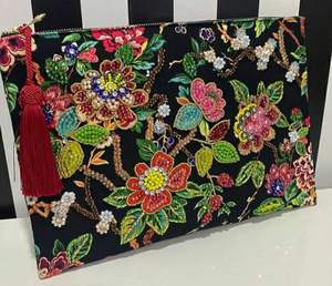 CUSTOM EMBROIDERY UNIQUE <b>BAGS</b> BEST Bohemian Style Embroidery Work Hand <b>Clutch</b> Purses <b>Bags</b> Fancy Design Lining Wholesale - Product Image 6