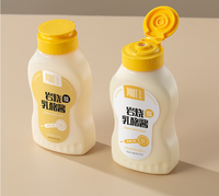 Bouteille Squeezable en Plastique PEBD de 220 ml pour Miel, Sirop, Sauce Piquante, Chili, Ketchup, Moutarde, Mayonnaise, Fromage et Vinaigrette