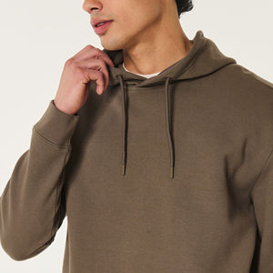 Sudadera Unisex de Punto Grueso con Capucha, Blanca Lisa, de Algodón Suave, Ajuste Cómodo, Uso Diario Casual, Invierno - Product Image 3