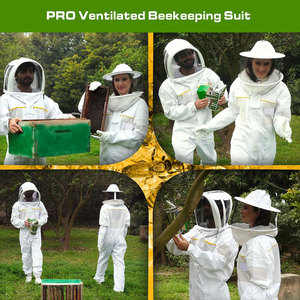 Traje de Apicultura Ligero y Transpirable de Mezcla de Algodón con Protección Corporal Completa para la Recolección de Miel - Product Image 5