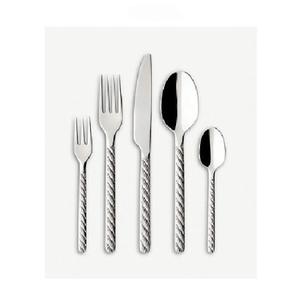 Unique <b>Grey</b> Color Stainless Steel Flatware <b>Set</b> Twist Handle Modern Design Mirror Polish Low Price Cutlery for Hotels Restaurants - Product Image 1