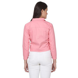 Oversized Cropped Denim Jacket Vintage Crop Top Button Pocket Sleeve <b>Baggy</b> <b>Jeans</b> Jackets <b>Women</b> Spring - Product Image 5