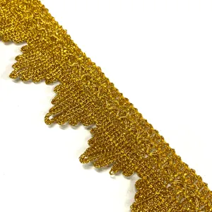 Factory Supplier Trimmings Crown Metallic Gold And Silver Sequins Trim Lace For Dresses Accessories