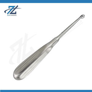 Curette manuelle de haute qualité Bruns Bone, 225 mm de long, à angle, largeur 3 mm, en acier inoxydable chirurgical, instruments certifiés CE - Product Image 2