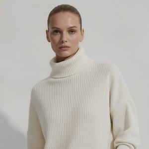 Conjunto de sudadera y Jogger de cuello alto extragrande personalizado para mujer - Product Image 5