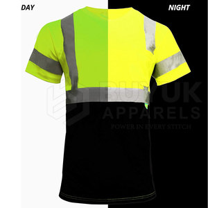Hi Vis Short Sleeve Safety Shirt Reflective Breathable 100% Polyester <b>Fire</b> Protection for Industrial Workers - Product Image 2