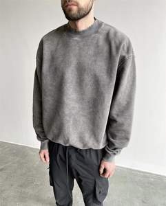 Pull-over en molleton 100% coton à demi-fermeture éclair pour hommes chemises à quart de fermeture éclair sweat-shirt court brodé à quart de fermeture éclair pulls - Product Image 5