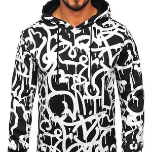 Sweat à capuche unisexe en coton/élasthanne de haute qualité, sublimation, impression numérique ODM, molleton épais, écologique, collection automne - Product Image 3