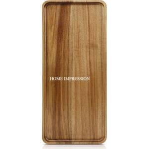 Plateau de service élégant en bois naturel à un niveau pour la cuisine, la table à manger, le thé, le café, les aliments, le petit-déjeuner au lit, prix de gros - Product Image 3