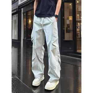 Pantalon cargo de randonnée ample vintage pour homme, toile imperméable, respirant, écologique, décontracté, sport, jogging, pantalon parachute d'hiver - Product Image 2