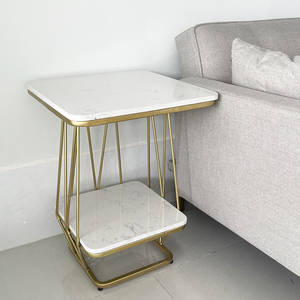 Modern Convenient Convertible Living Room Furniture Durable Iron Frame Stone Top Decorative <b>Table</b> for Home Beside <b>Sofa</b>-SST020 - Product Image 6