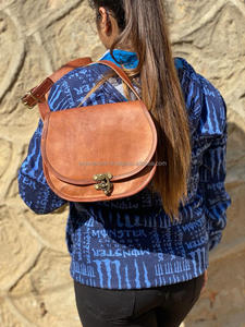 Bolso de hombro de cuero de cabra 7*9 pulgadas elegante hecho a mano uso de playa - Product Image 2