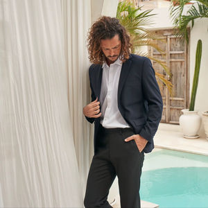 Poncho de Punto Grueso Ajustado para Hombre BEAM Premium, 2 Botones, Impermeable, Secado Rápido, Transpirable, Ecológico, Mezcla de Rayón y Poliéster, CBM35 - Product Image 1