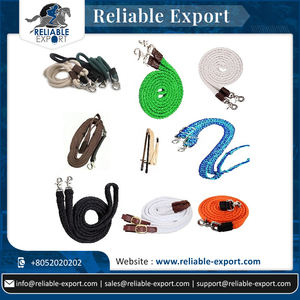 Vente en gros de rênes de cheval tissées en polyester de base personnalisées équipement d'équitation durable logo personnalisé entraînement de course occidentale - Product Image 5